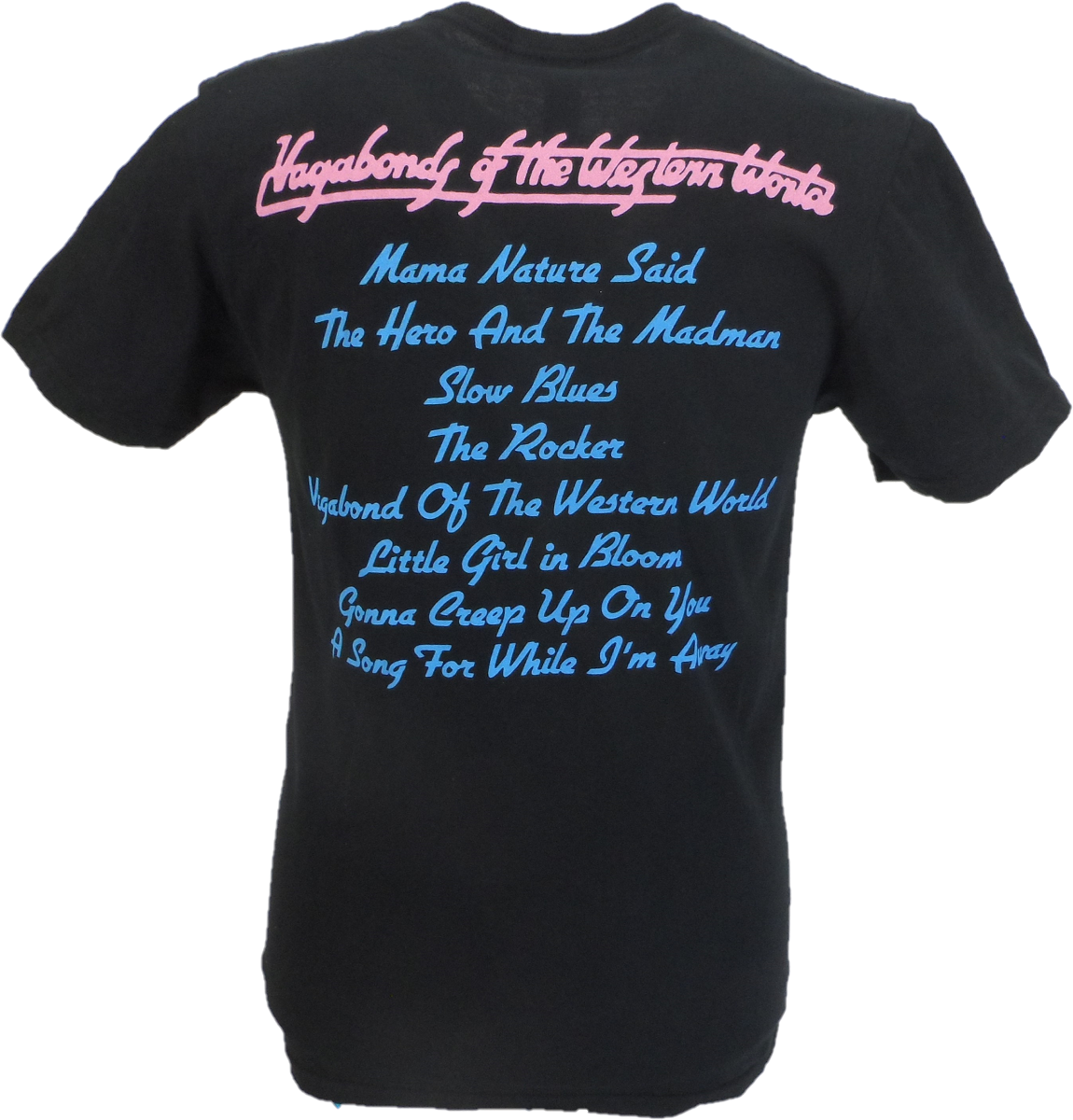 Mens Thin Lizzy Vagabonds Tracklist Back Print Officially Licensed T Shirts