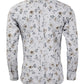 Relco Mens Limited Edition Light Grey Floral Print Button Down Shirt