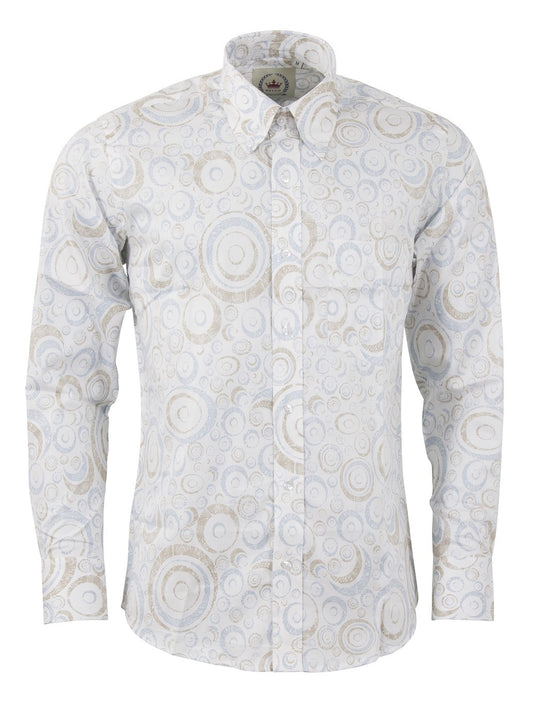 Relco Mens Limited Edition Retro Print Button Down Shirt