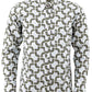 Relco Herren-Langarmhemd mit geometrischem Aufdruck in Weiß/Blau/Grau