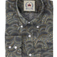 Relco Mens Limited Edition Dark Grey Patterned Button Down Shirt