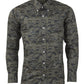 Relco Mens Limited Edition Dark Grey Patterned Button Down Shirt