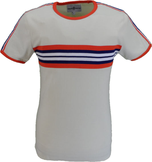 Madcap England Mens Off White Cassette Ringer T Shirt