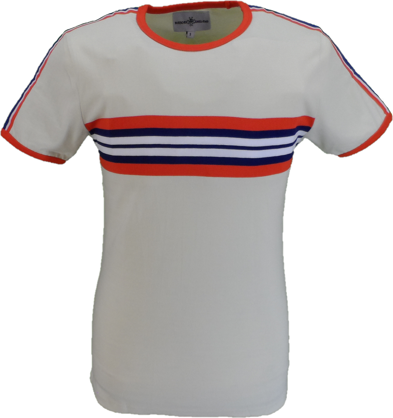Madcap England Mens Off White Cassette Ringer T Shirt