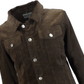 Mens 60s Retro Vintage Cord Western Brown Trucker Jacket