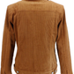 Mens 60s Retro Vintage Tan Cord Western Trucker Jacket