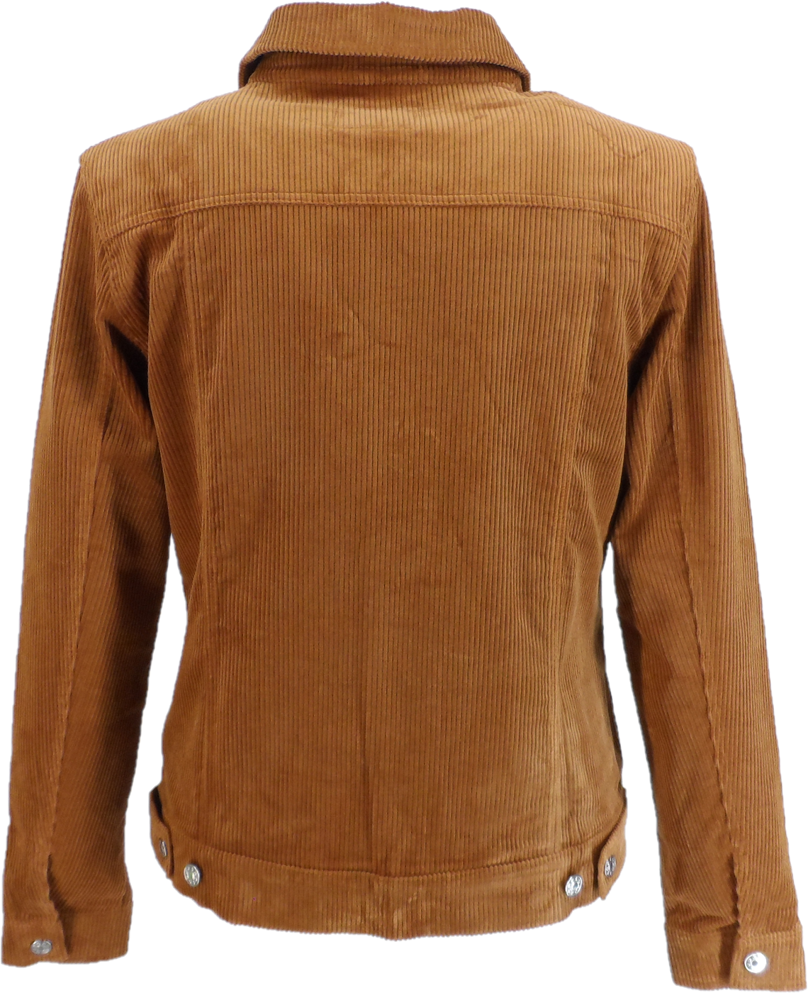 Mens 60s Retro Vintage Tan Cord Western Trucker Jacket