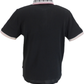 Merc Mens Black Tartan Trim Balam Polo Shirt