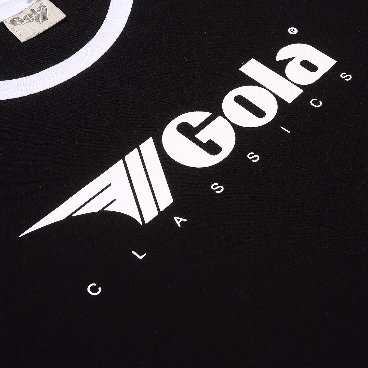 Gola Mens Black/White Retro Ringer T Shirt