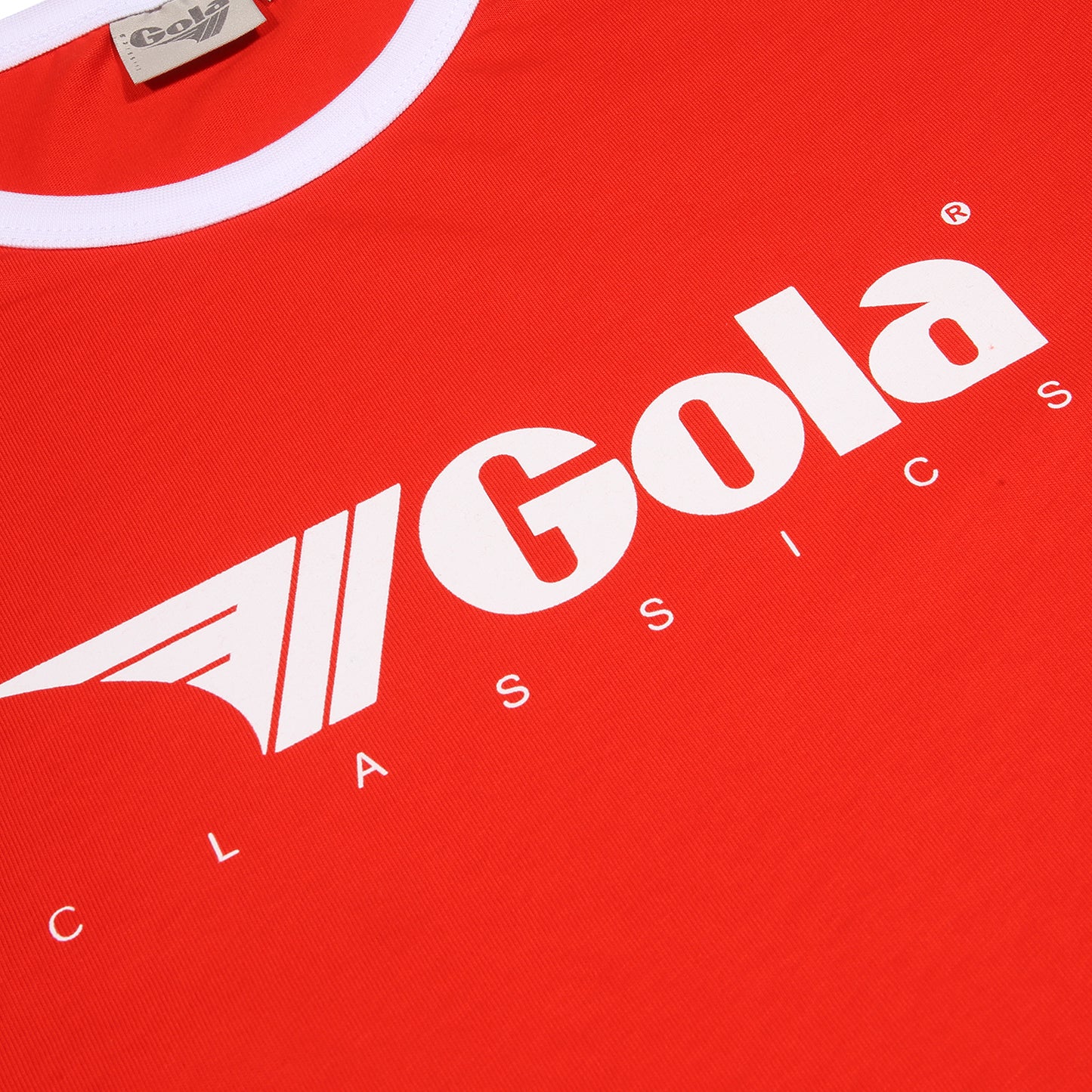 Gola Mens Red/White Retro Ringer T Shirt