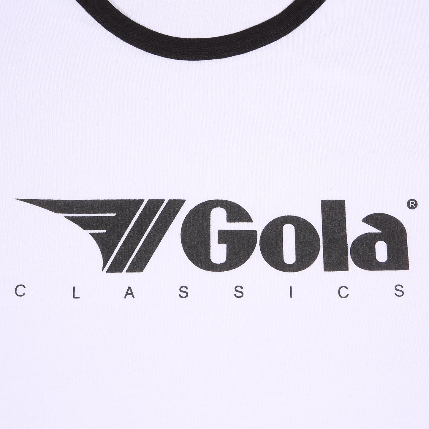 Gola Mens White/Black Retro Ringer T Shirt