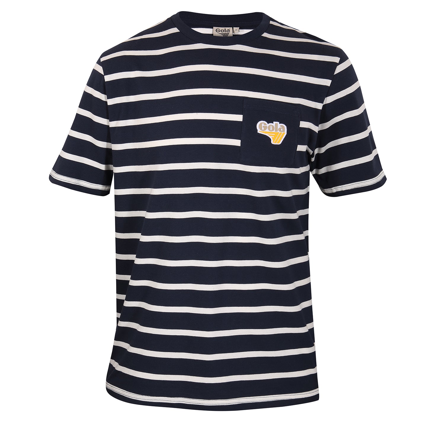 Gola Mens Navy Striped Retro T Shirt