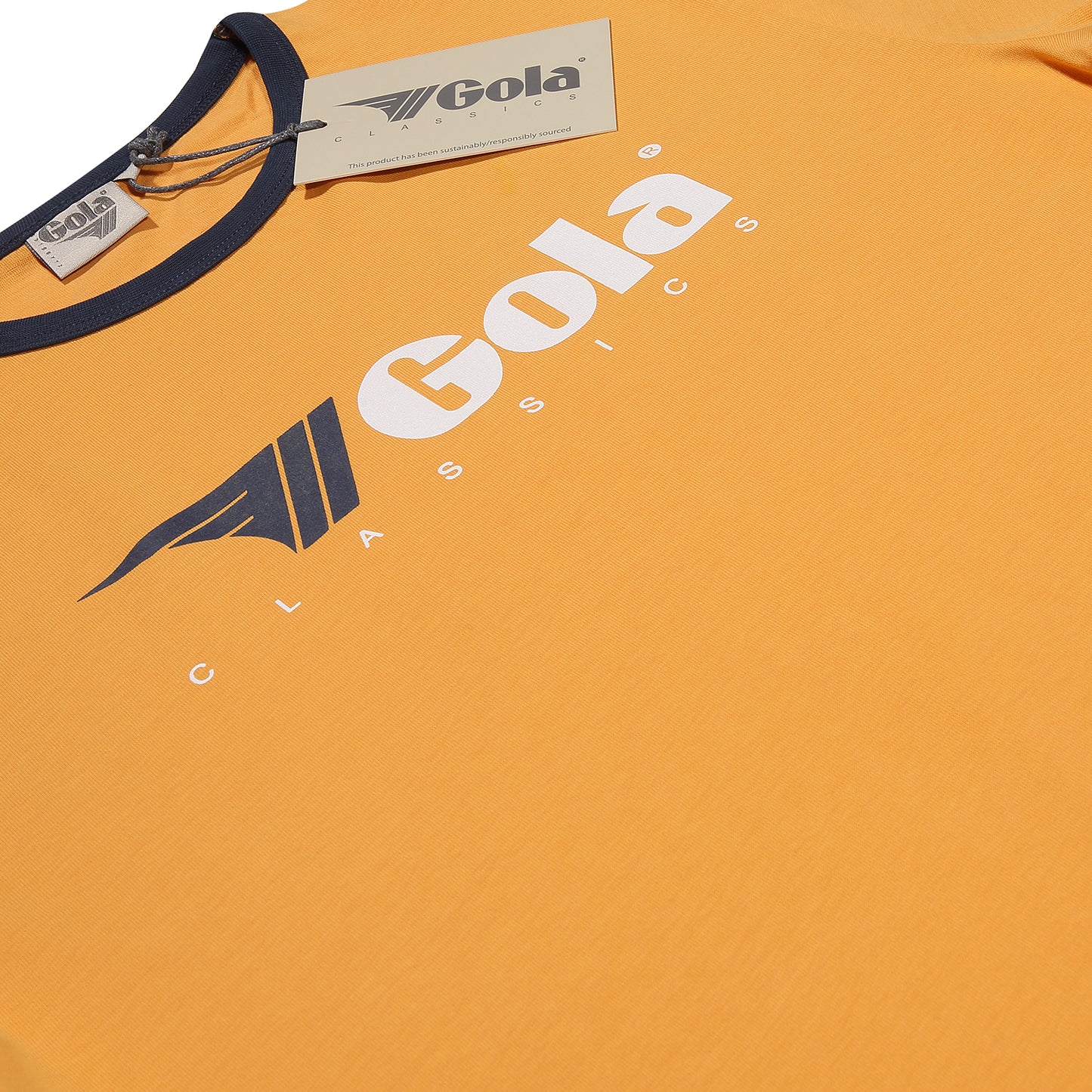 Gola Mens Gold Retro Ringer T Shirt