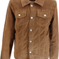 A brown corduroy jacket with a collar, button-up front, and two chest flap pockets, shown on a plain white background.