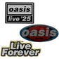 Official licensed Oasis Metal Pin 3 Badge Set (EX TOUR)