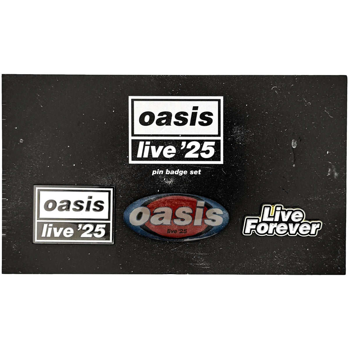 Official licensed Oasis Metal Pin 3 Badge Set (EX TOUR)