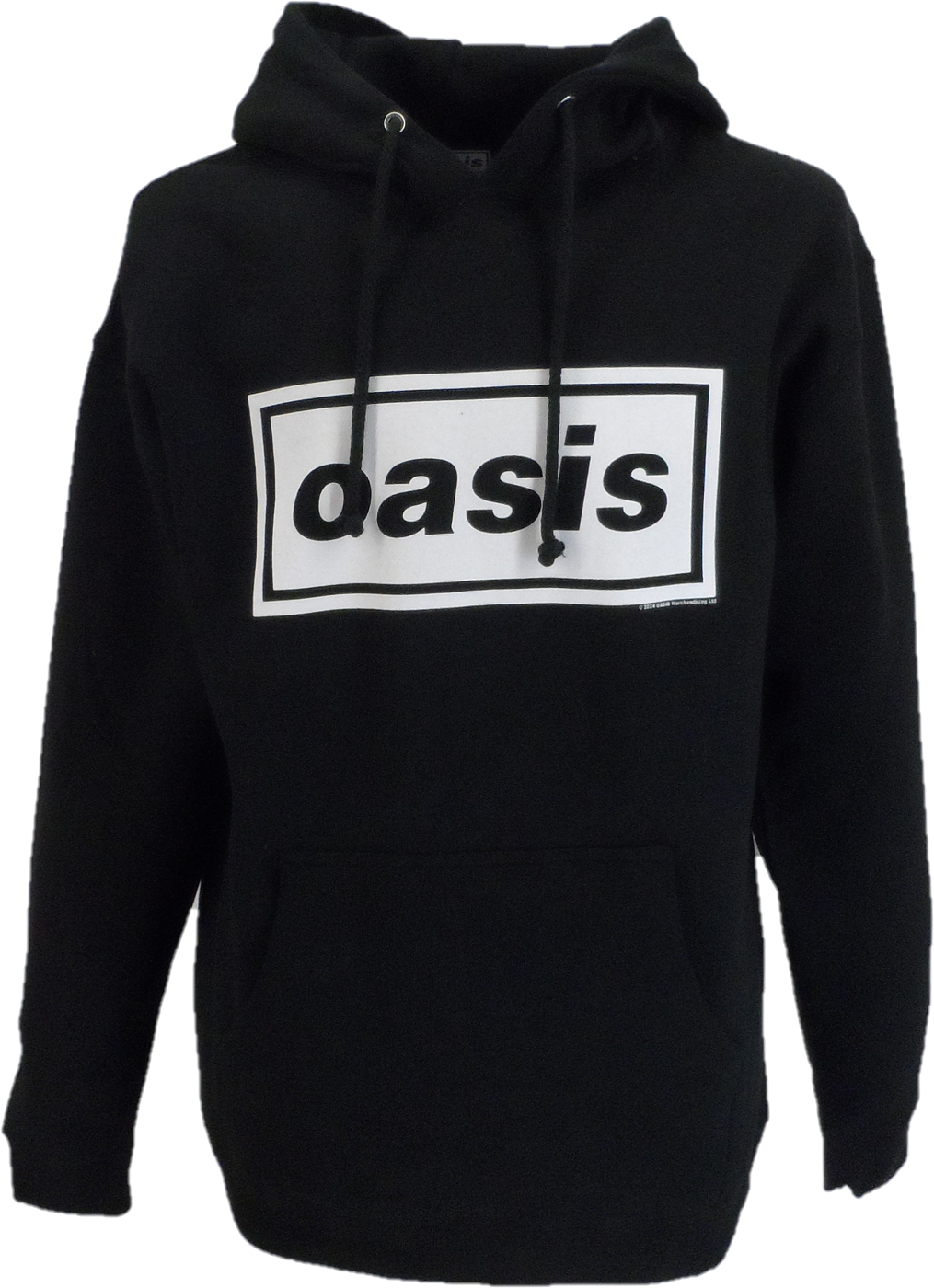 Mens Black Oasis Decca Logo Black Hooded Hoodie Top