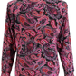 Mazeys Mens Retro Black Multi Paisley Shirt