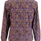 Mazeys Mens Retro Purple Paisley Shirt