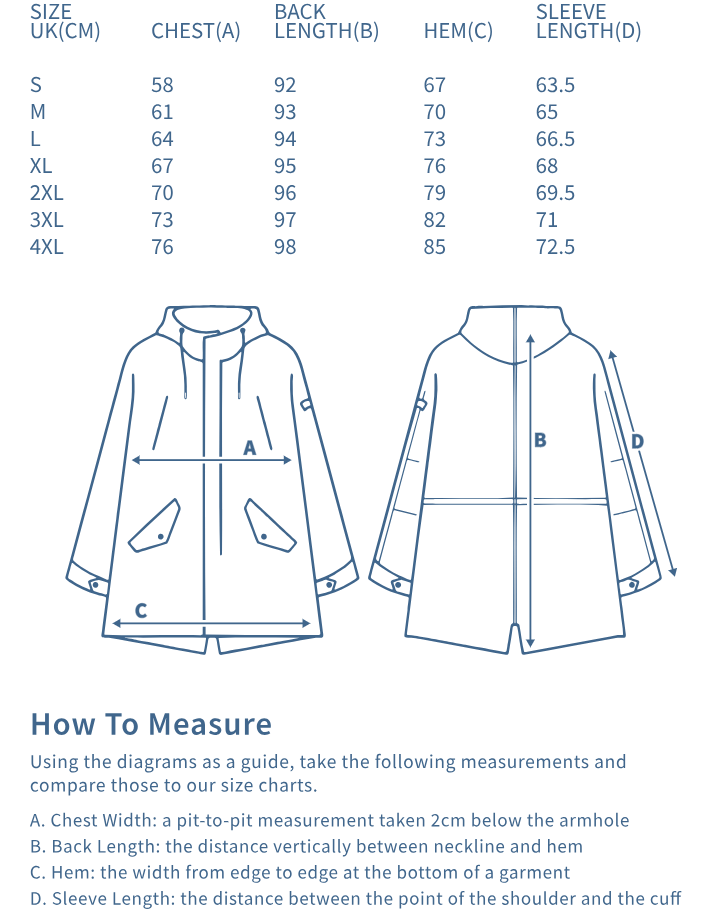 Lambretta Mens Black Retro Waterproof Fishtail Parka