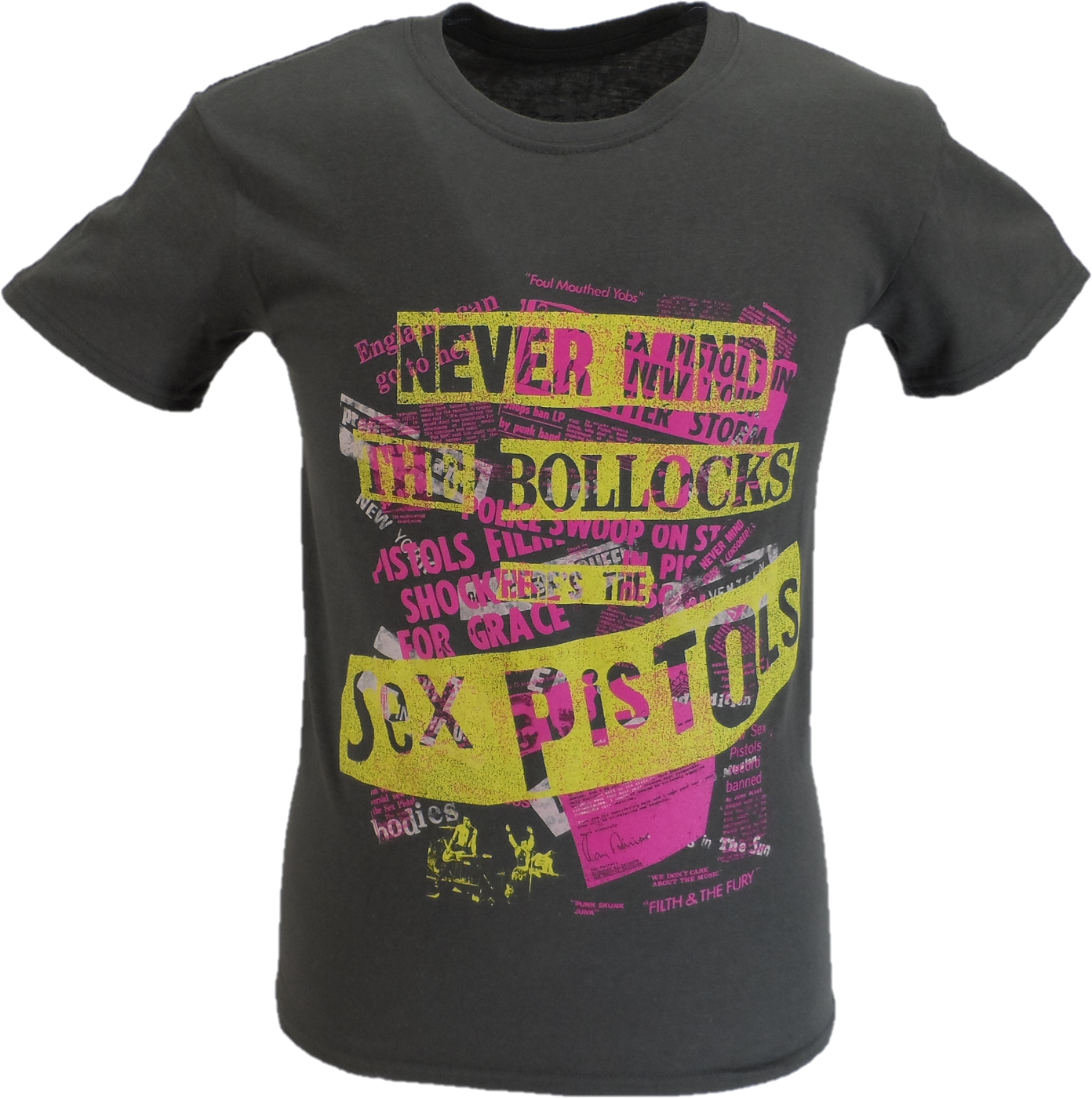 PISTOLS SEX グレー UK Mazeys – Shirt T Overlay Text NMTB Pistols Sex Official Grey Mens Tシャツ ミュージシャン