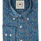 Camisas Relco paisley azul 100% algodón manga larga con botones