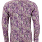 Relco Purple Paisley 100% Cotton Long Sleeved Button Down Shirts