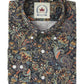 Relco Navy Paisley 100% Cotton Long Sleeved Retro Mod Button Down Shirt