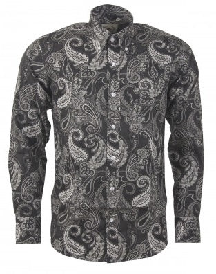 black paisley dress shirt Men's Relco & White Button Down Two Tone – Mazeys UK Size Alpha:L 90.2cm / 35.5 inch HOW TO STYLE A Butterfly Design