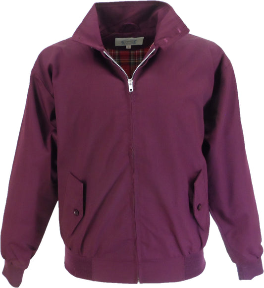 Chaqueta Harrington Relco para hombre en color burdeos profundo