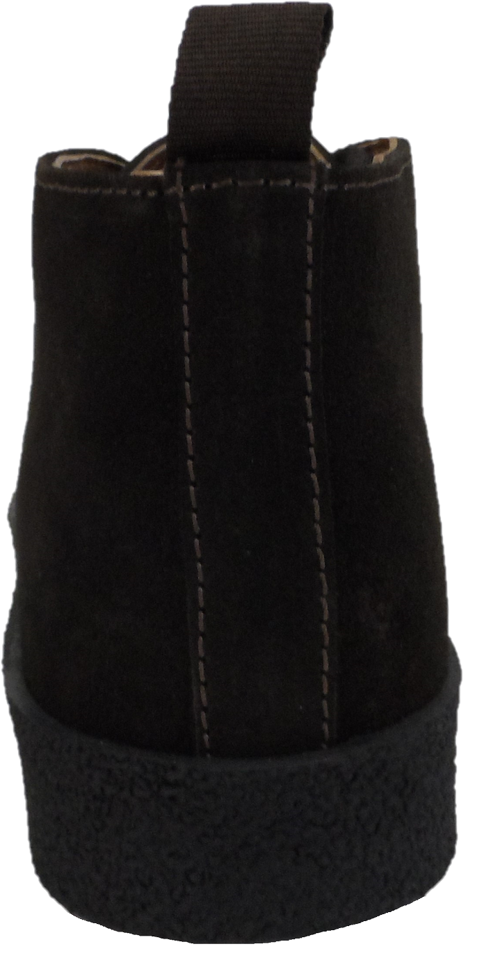 Roamers Mens Real Suede Dark Brown Retro McQueen Desert Boots
