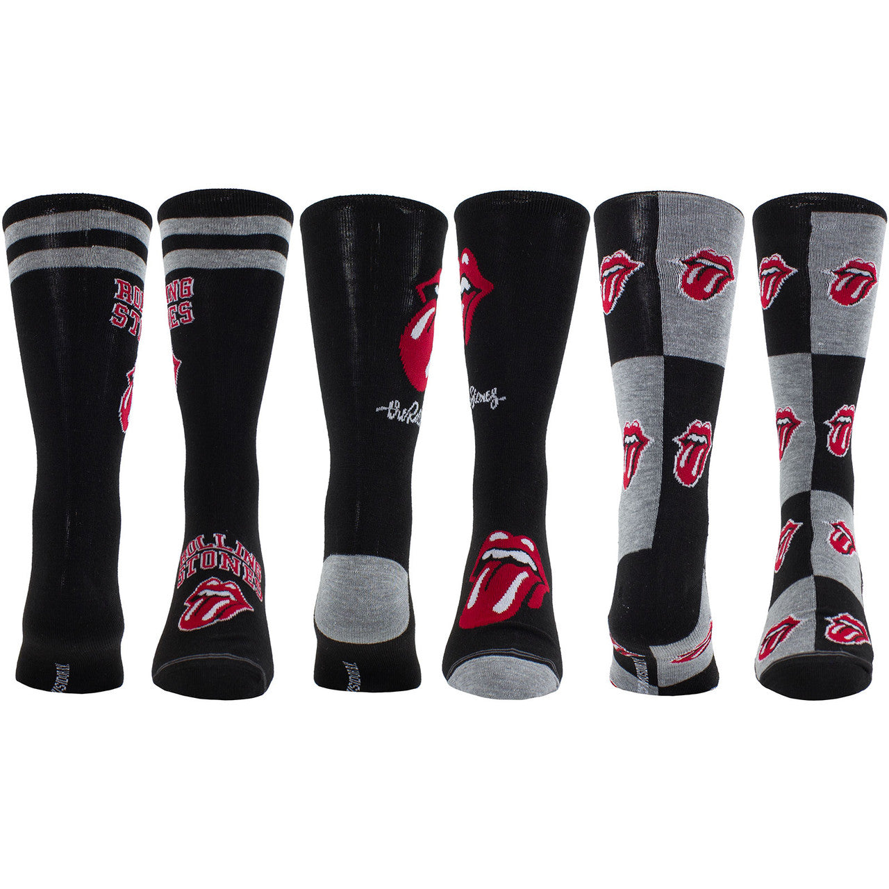 Mens Officially Licensed Tin Of 3 Pairs of Rolling Stones Socks
