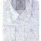 قمصان رجالي Relco بلاتينيوم باللون الأبيض والأزرق بأزرار سفلية