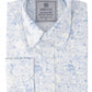 Relco platinum camisas con botones florales blancos y azules para hombre