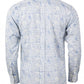 Relco Platinum Mens White Blue Floral Button Down Shirts