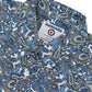 Lambretta Mens White Blue Paisley Short Sleeved Button Down Shirts
