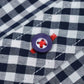 Lambretta Mens Navy/White Short Sleeved Button Down Shirts