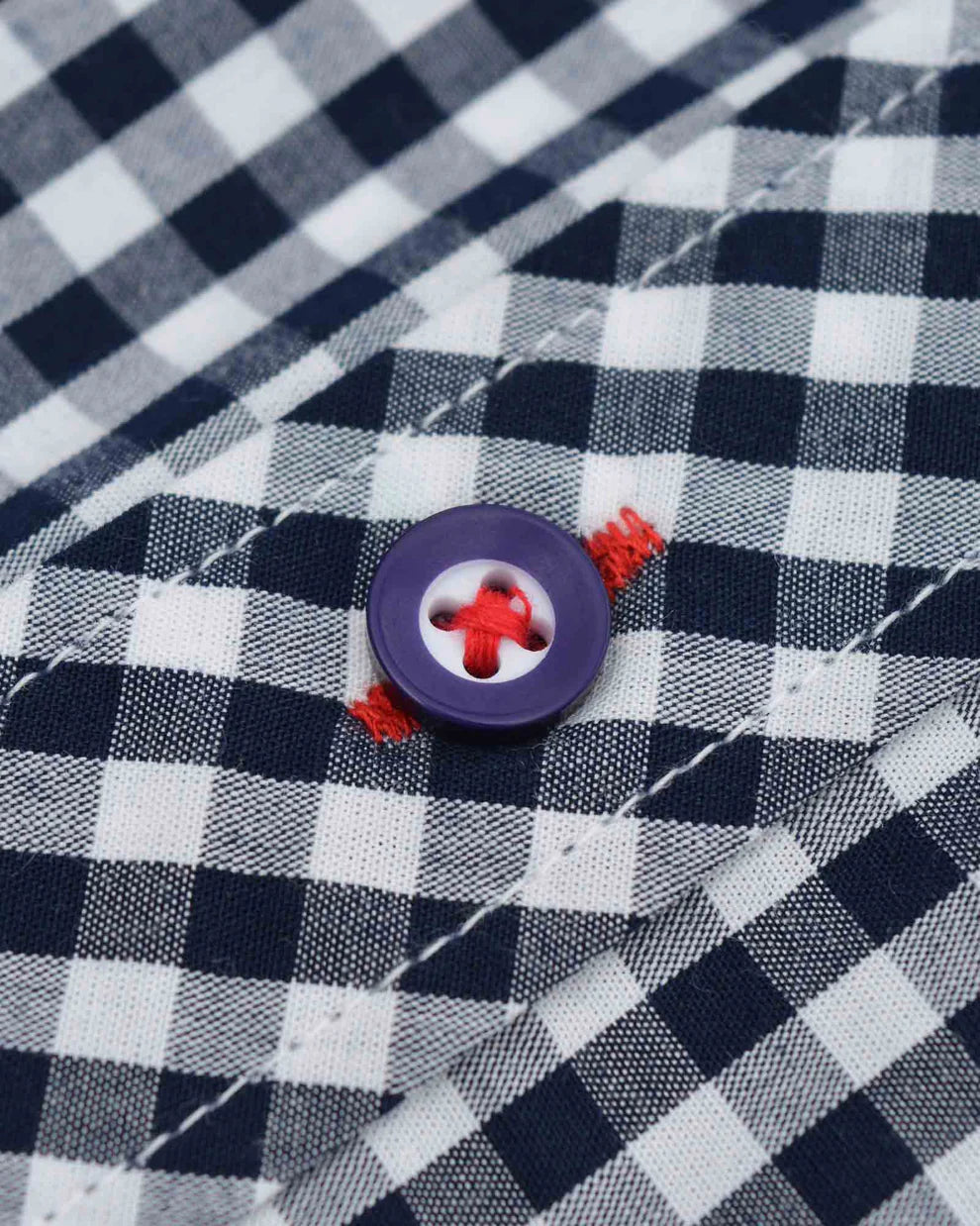 Lambretta Mens Navy/White Short Sleeved Button Down Shirts
