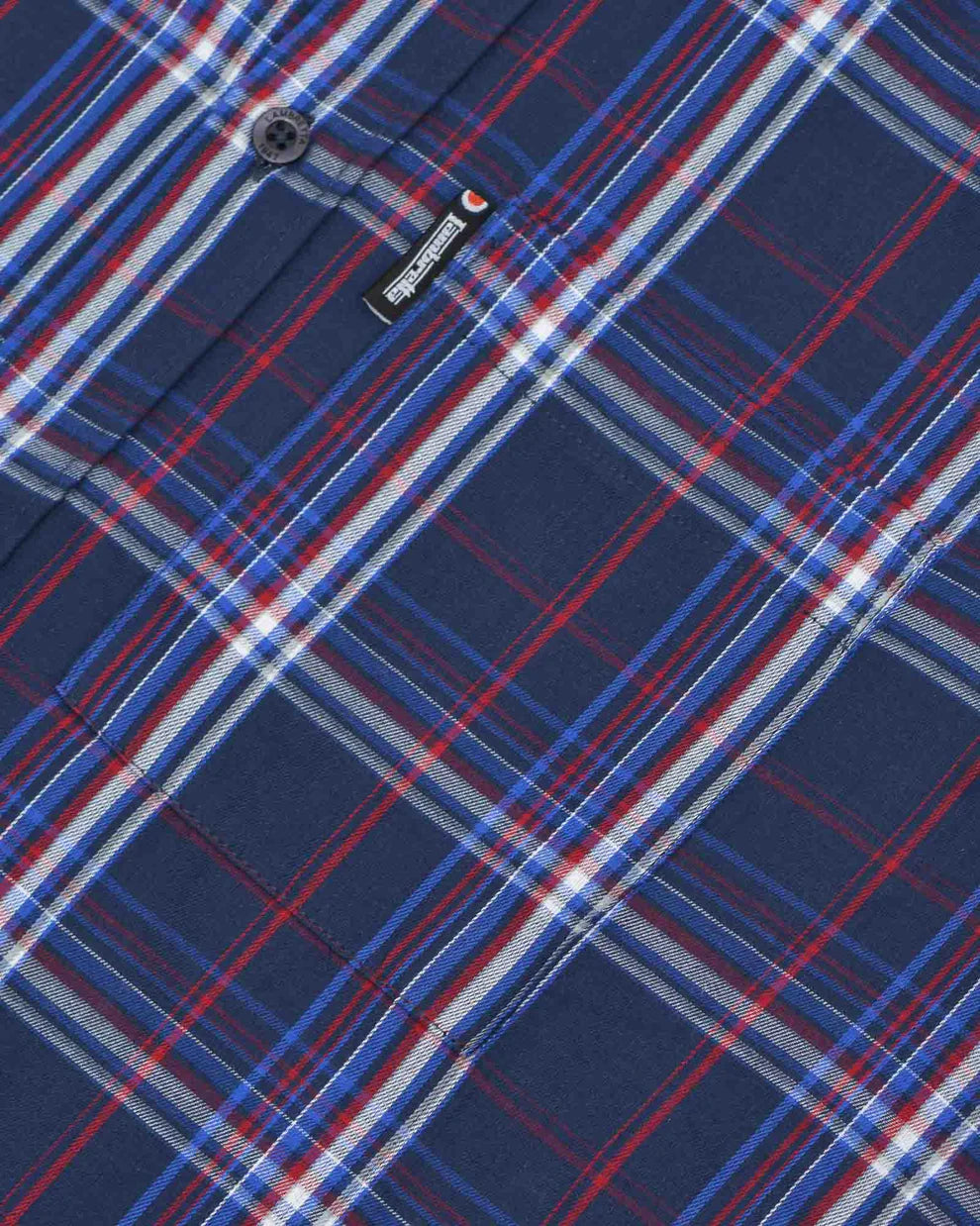 Lambretta Mens Navy/Blue/Red Button Down Shirts