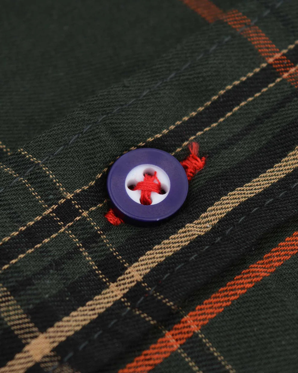 Lambretta Mens Khaki/Orange Button Down Shirts