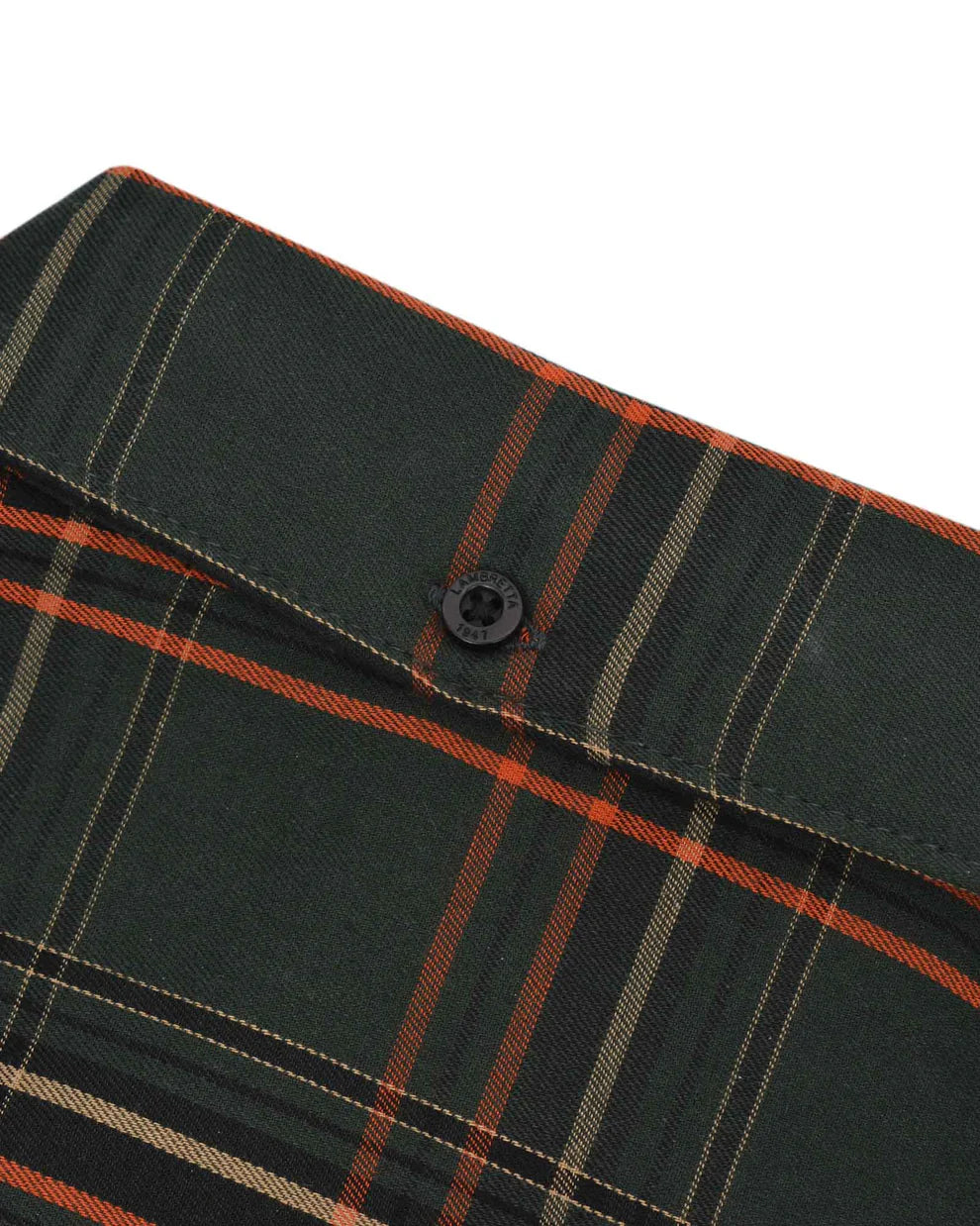 Lambretta Mens Khaki/Orange Button Down Shirts