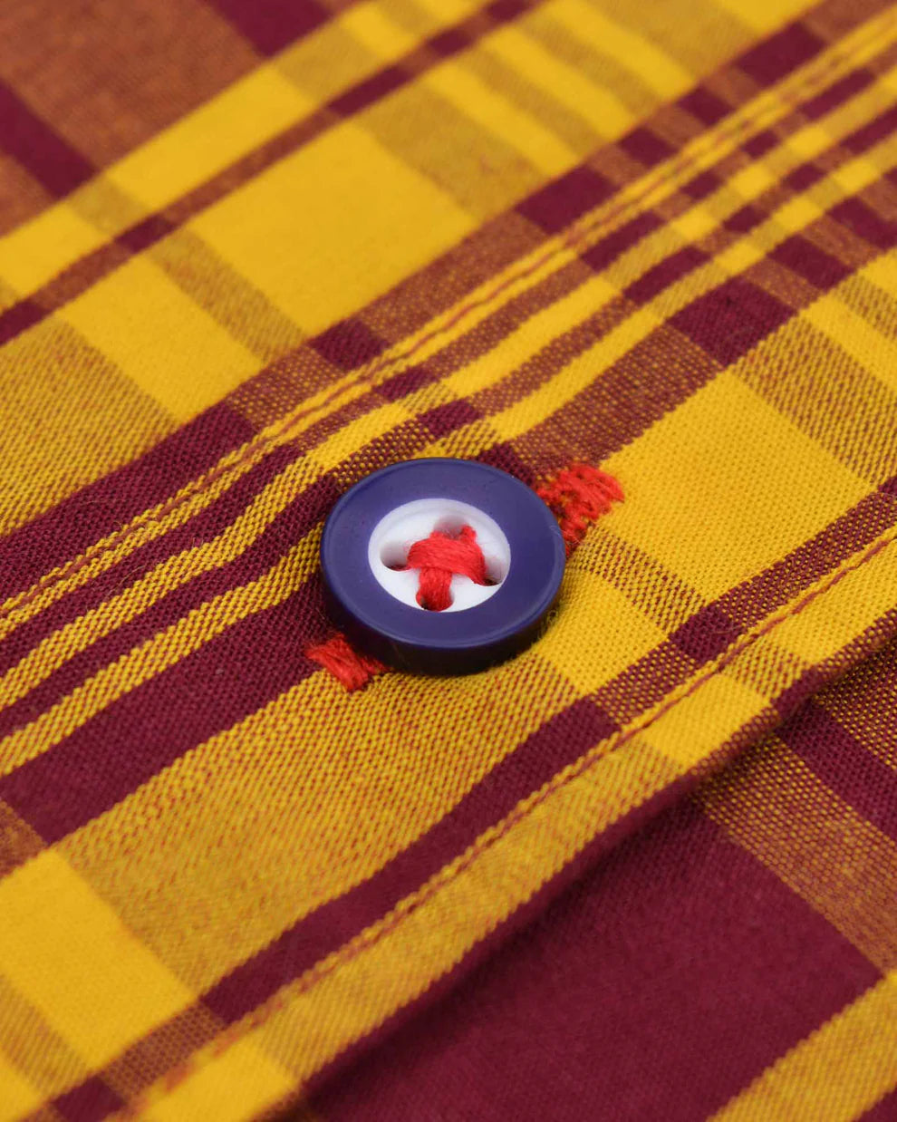 Lambretta Mens Burgundy/Gold Button Down Shirts