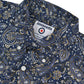 Lambretta Mens Navy Blue Paisley Short Sleeved Button Down Shirts
