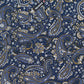 Lambretta Mens Navy Blue Paisley Short Sleeved Button Down Shirts