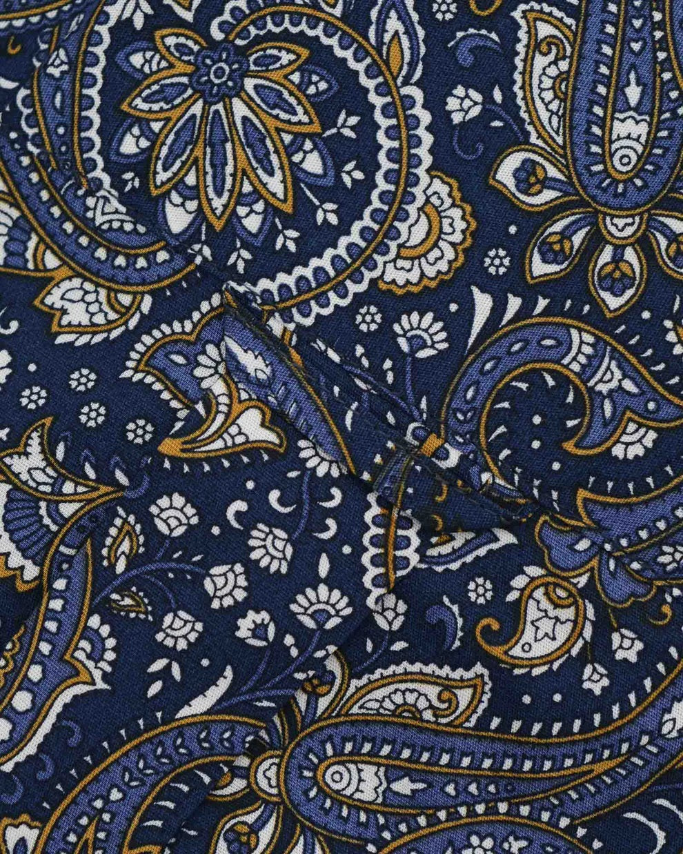 Lambretta Mens Navy Blue Paisley Short Sleeved Button Down Shirts