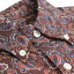 Lambretta Retro Button Down Burgundy Paisley Print Shirt