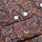 Lambretta Retro Button Down Burgundy Paisley Print Shirt