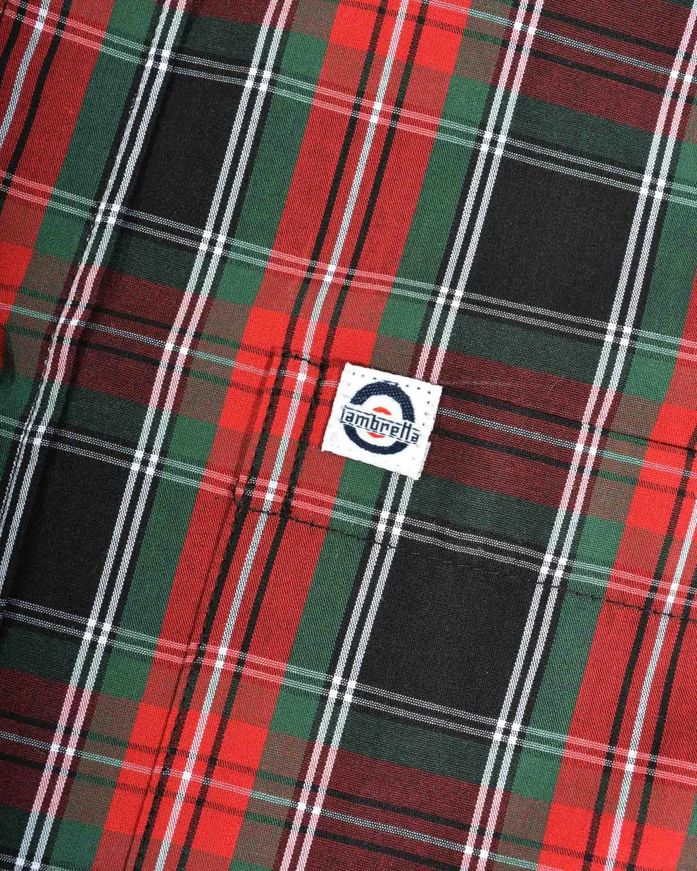 Lambretta Mens Black/Red/Green Button Down Shirts