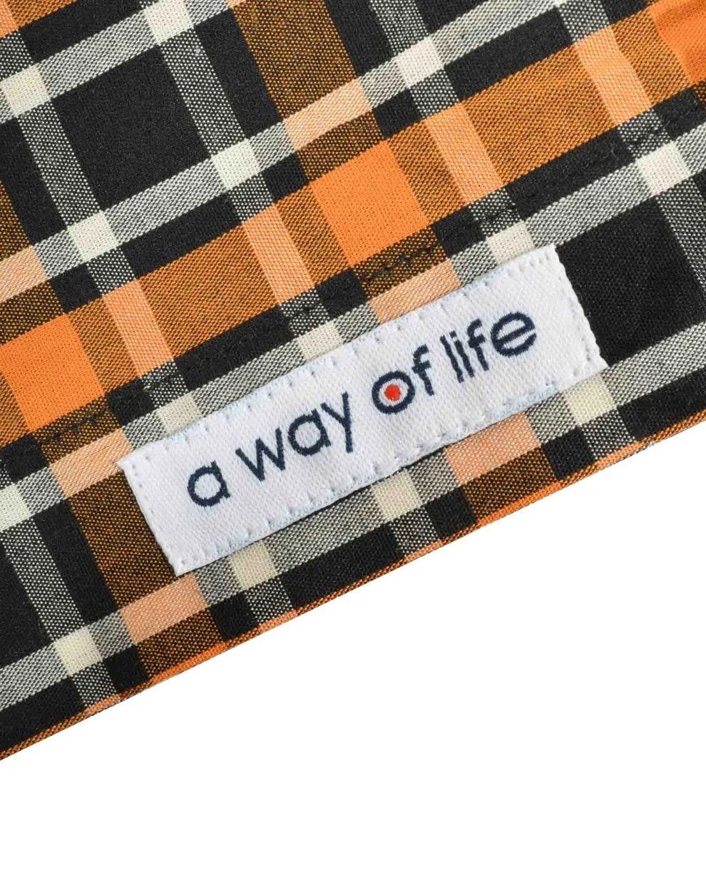 Lambretta Mens Black/White/Orange Button Down Shirts