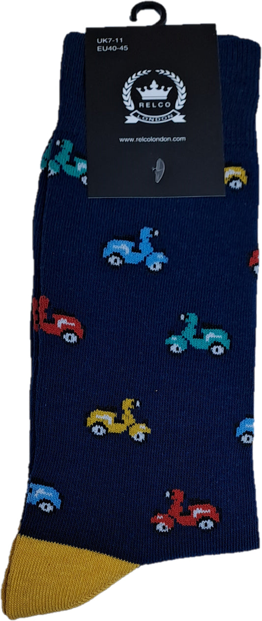 Relco Mens 1 Pair Pack of Scooter Retro Socks